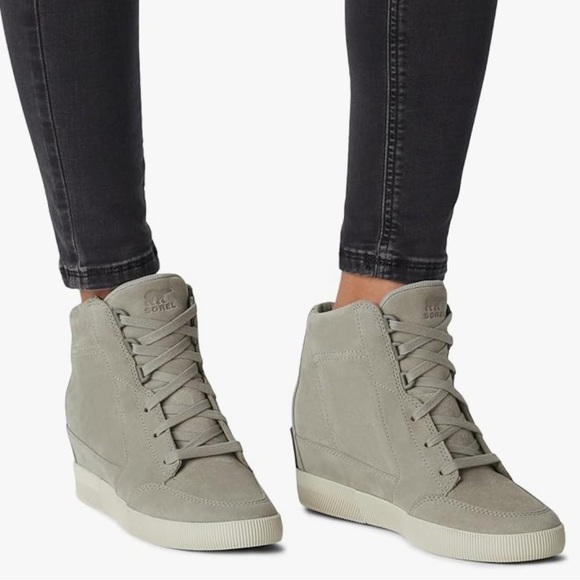 Sorel Shoes - Sorel Out 'N About Wedge Gray Suede Boots NL4913-081 Dove/Quarry Women’s 6.5
